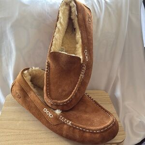 UGG Chestnut Brown Suede Moccasin Slippers
